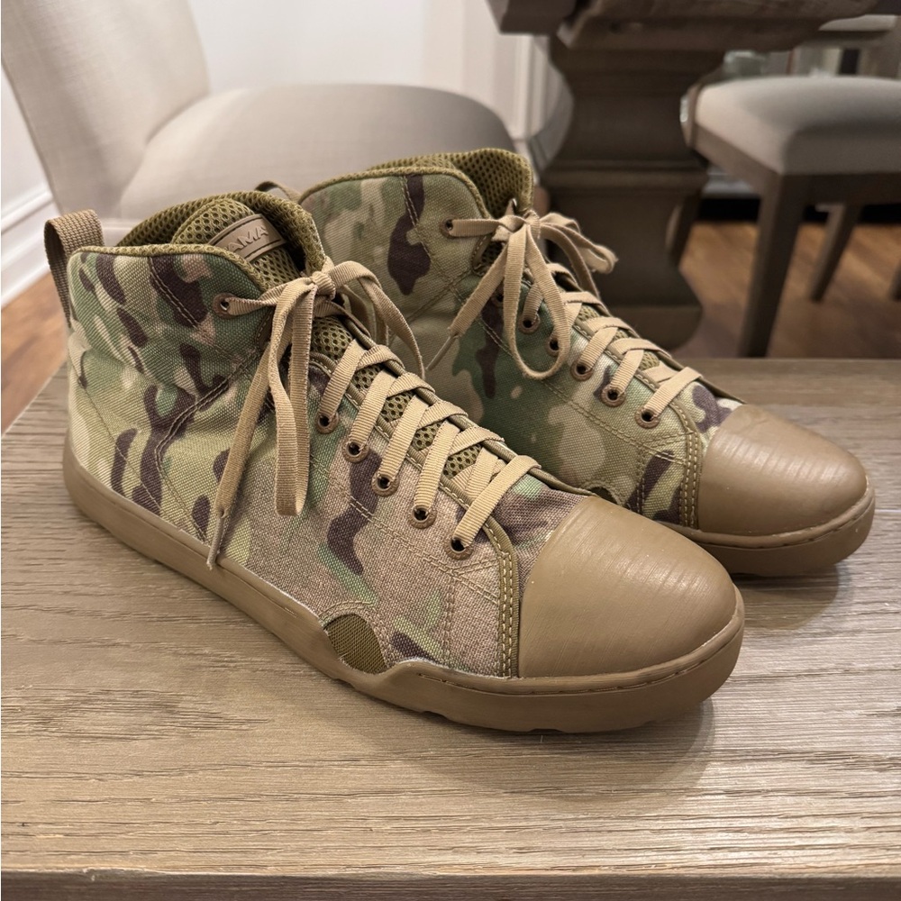 Camouflage High-Top Sneakers